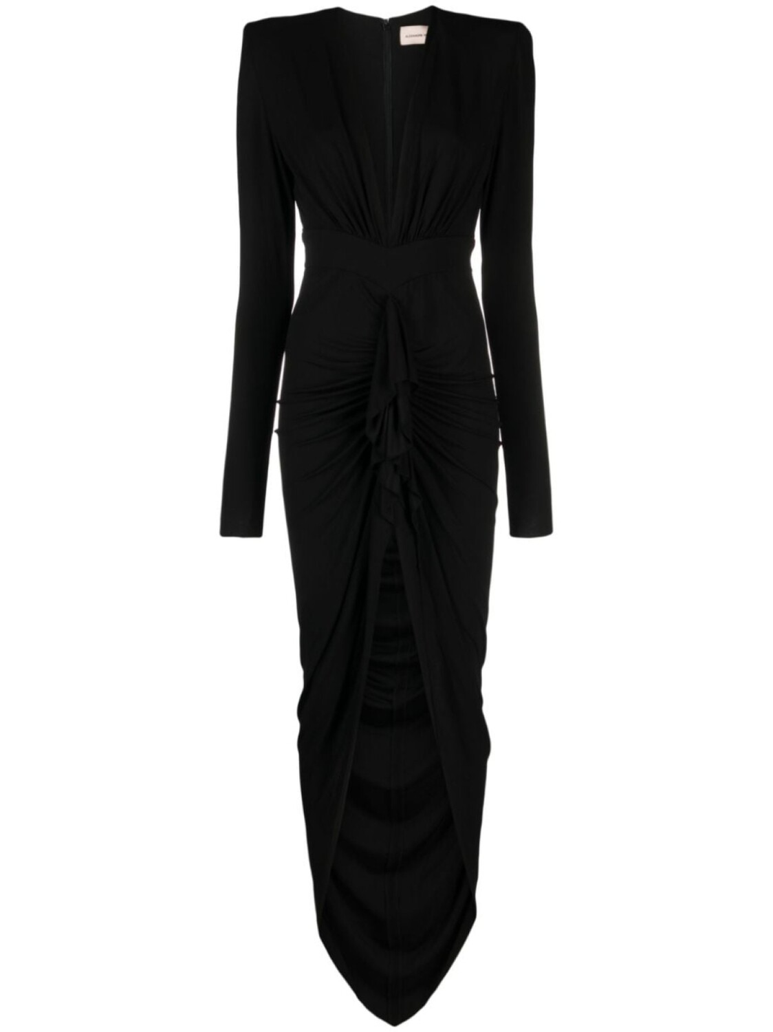 

Alexandre Vauthier платье макси со сборками, черный