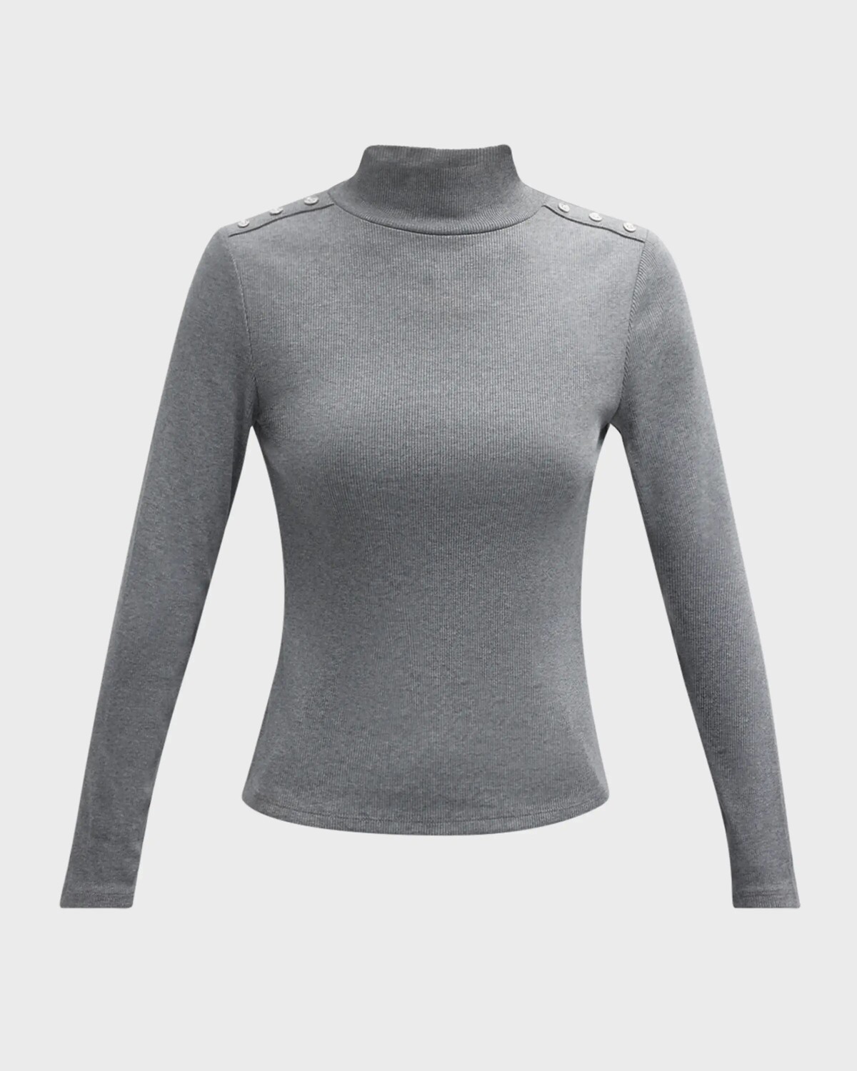 

Топ Nate с воротником на пуговицах Veronica Beard, цвет Medium Heather Grey