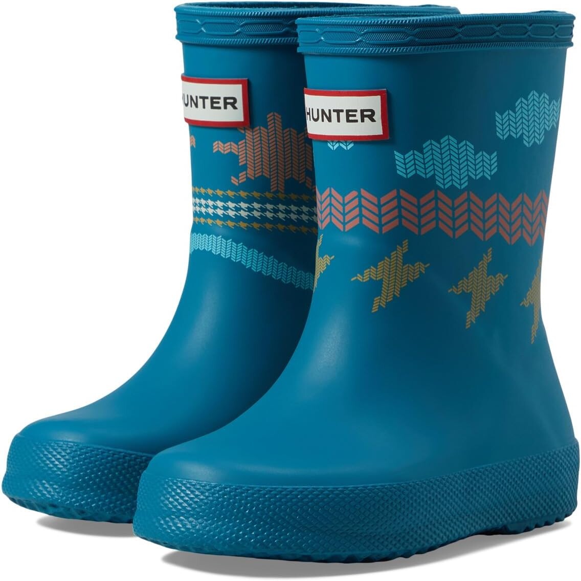 

Резиновые сапоги Original First Classic Weather Print Boot Hunter, цвет Frolicking Blue