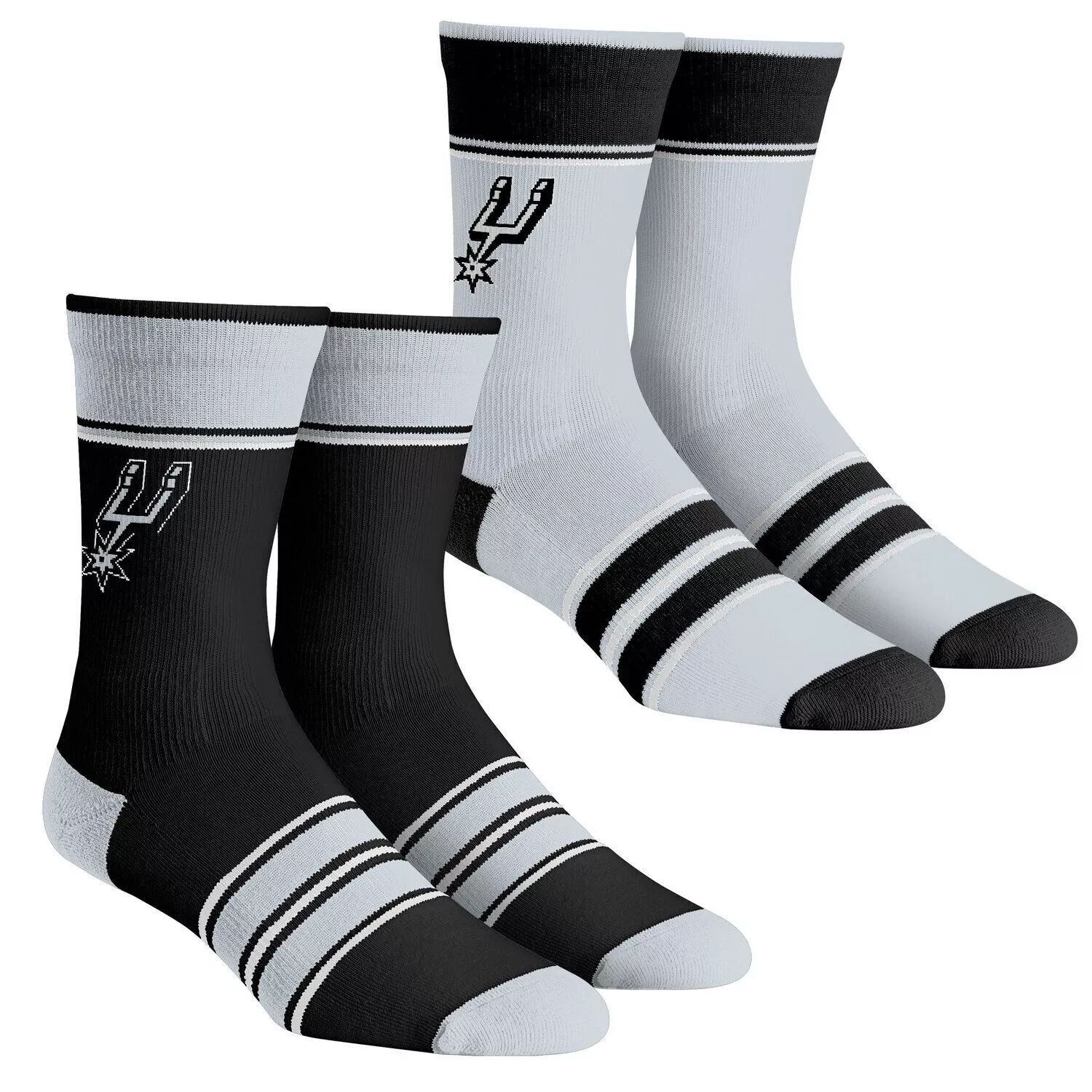 

Набор из 2 носков Youth Rock Em San Antonio Spurs в несколько полосок Team Crew Unbranded