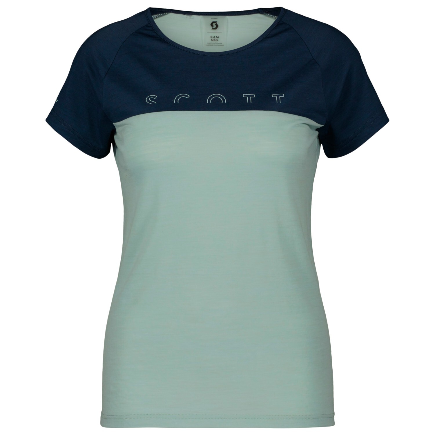 

Рубашка из мериноса Scott Women's Defined Merino S/S, цвет Metal Blue/Fresh Green, Серый