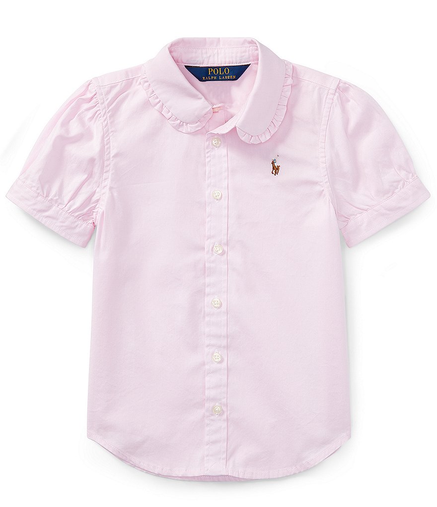 Polo Ralph Lauren Детская одежда Оксфордская рубашка на пуговицах для маленьких девочек 2T-6X, розовый силиконовый чехол на honor 6x одежда для такс для хонор 6 икс