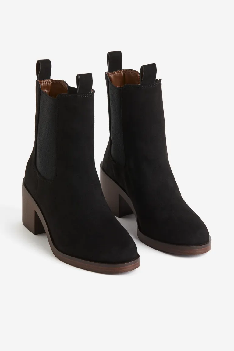 

Ботинки челси на каблуке H&M, черный