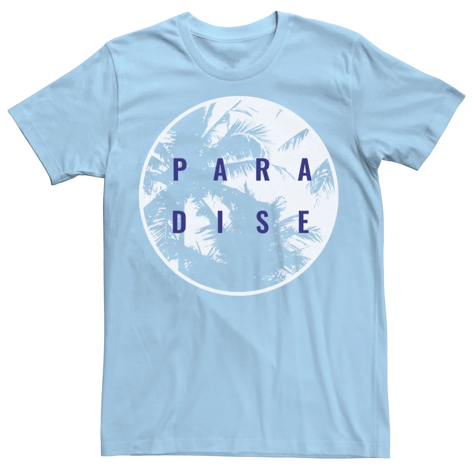 Мужская футболка с круглым плакатом и рисунком Paradise Palm Tree Licensed Character