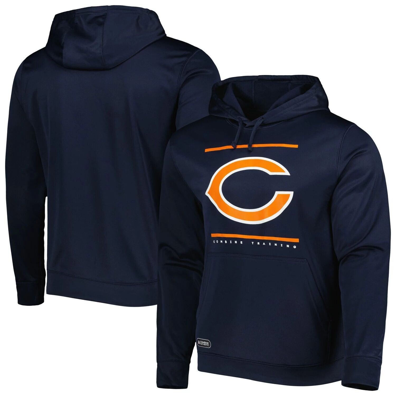 

Мужской темно-синий пуловер New Era Chicago Bears с капюшоном и защитой от разделений