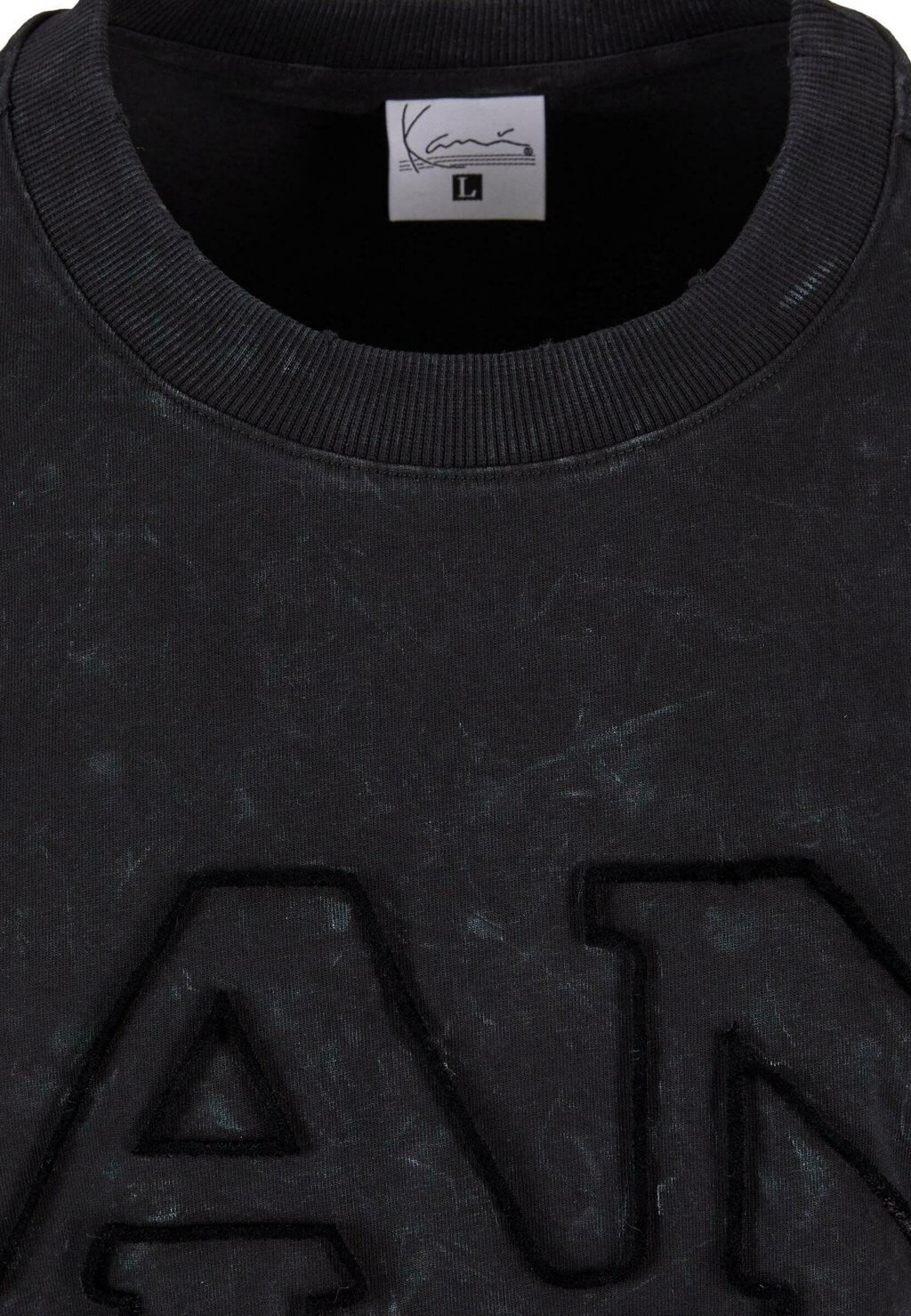 

Футболка с принтом Retro Washed Distressed Boxy Tee Karl Kani, черная