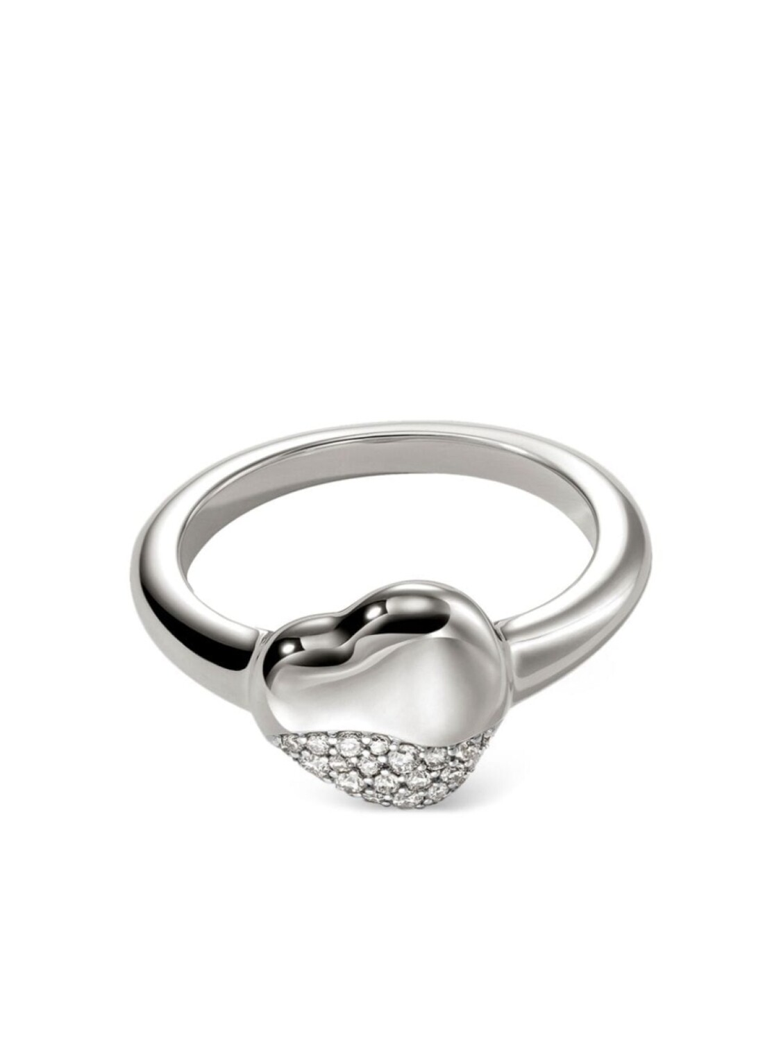 

Серебряное кольцо Pebble Heart John Hardy, серебряный