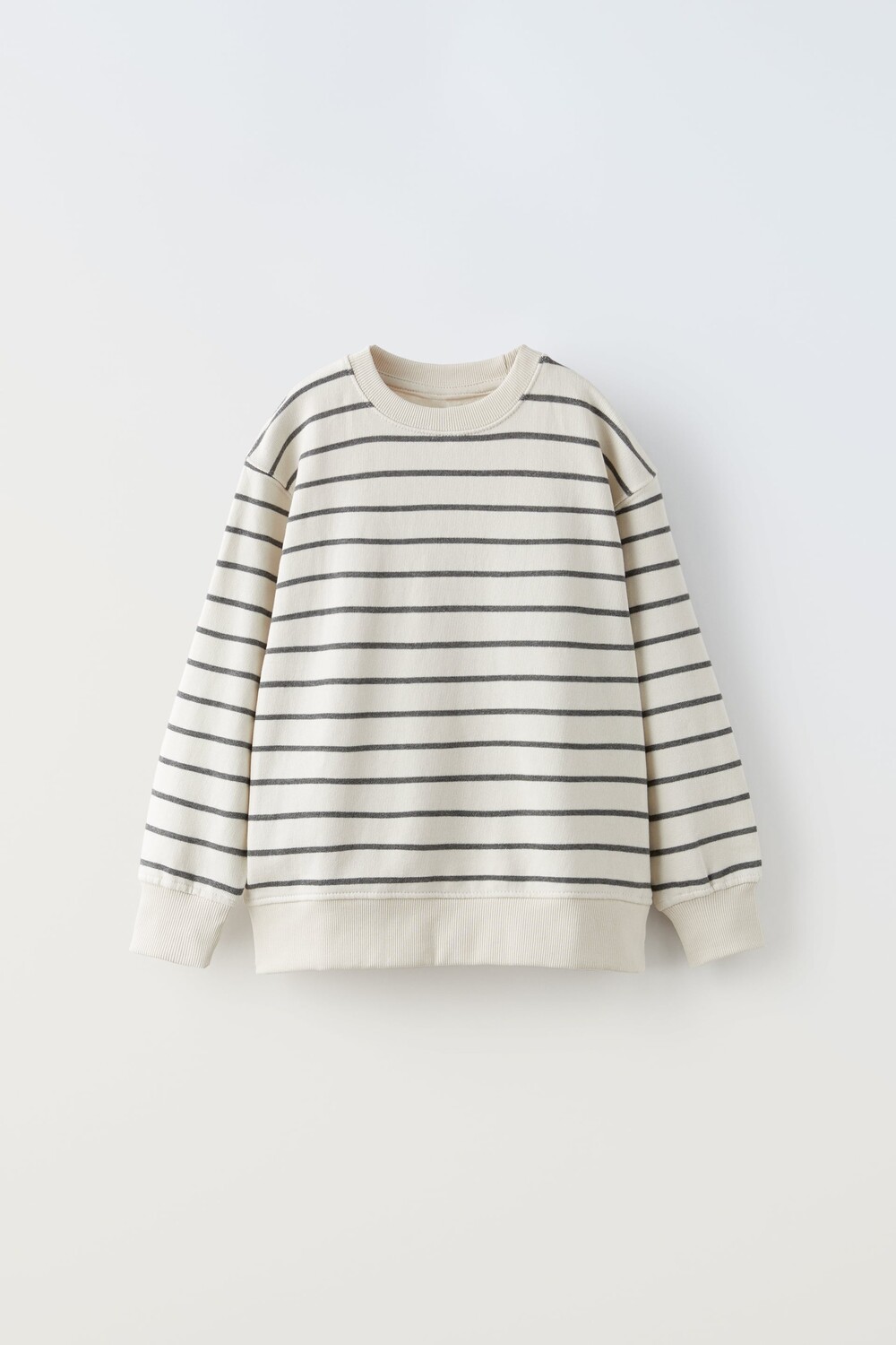 

Полосатый свитер Zara, серый/натуральный