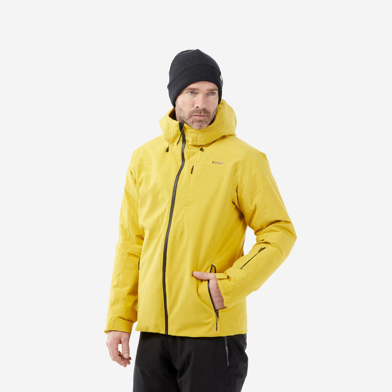Лыжная куртка мужская теплая трассовая - 500 желтый WEDZE, цвет gelb