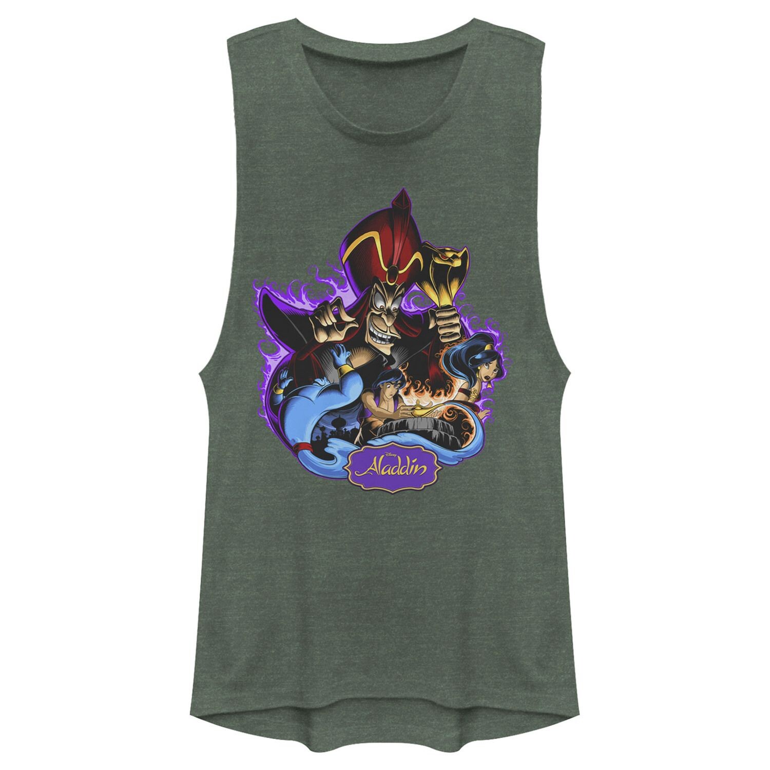 

Майка с мускулами Disney Aladdin Jafar Genie Jasmine Art для юниоров Licensed Character