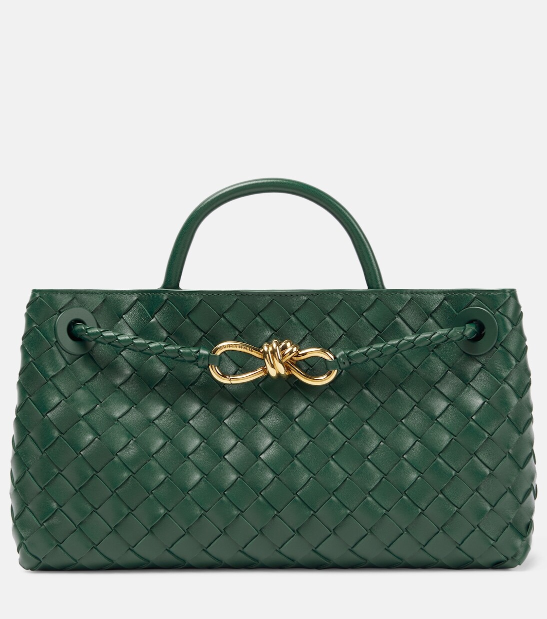 

Маленькая кожаная сумка-тоут andiamo Bottega Veneta, зеленый