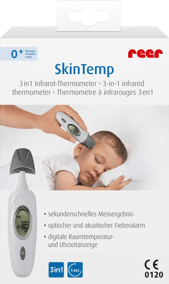 

Термометр клинический инфракрасный Skin Temp 3 в 1 для уха и виска 1 шт. Reer