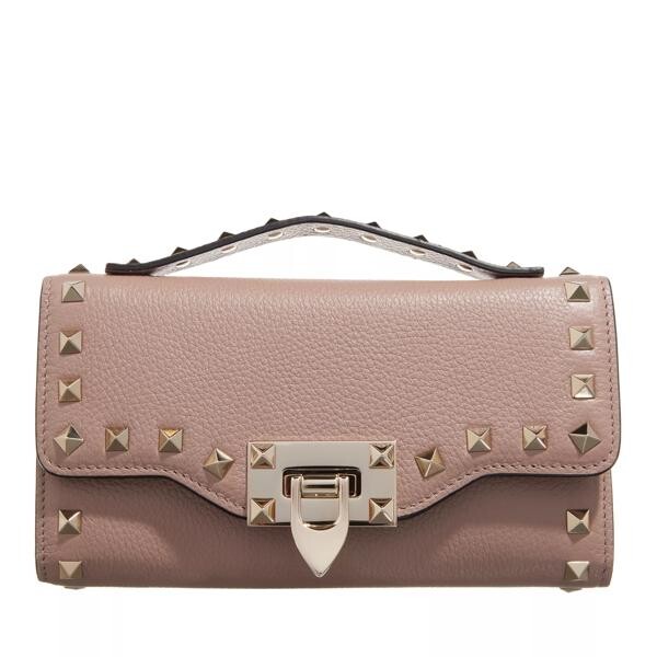 

Кошелек rockstud wallet on chain poudre Valentino Garavani, розовый