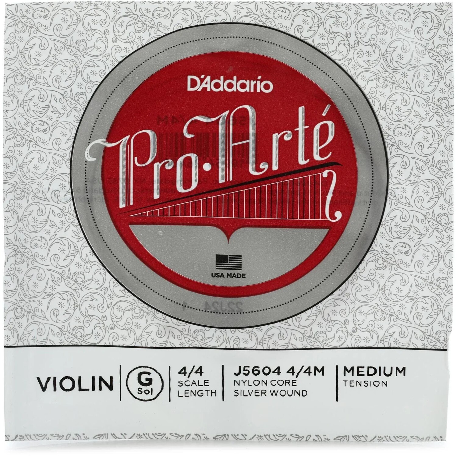 

D'Addario J5604 Pro-Arte Струна G для скрипки - размер 4/4, среднее натяжение