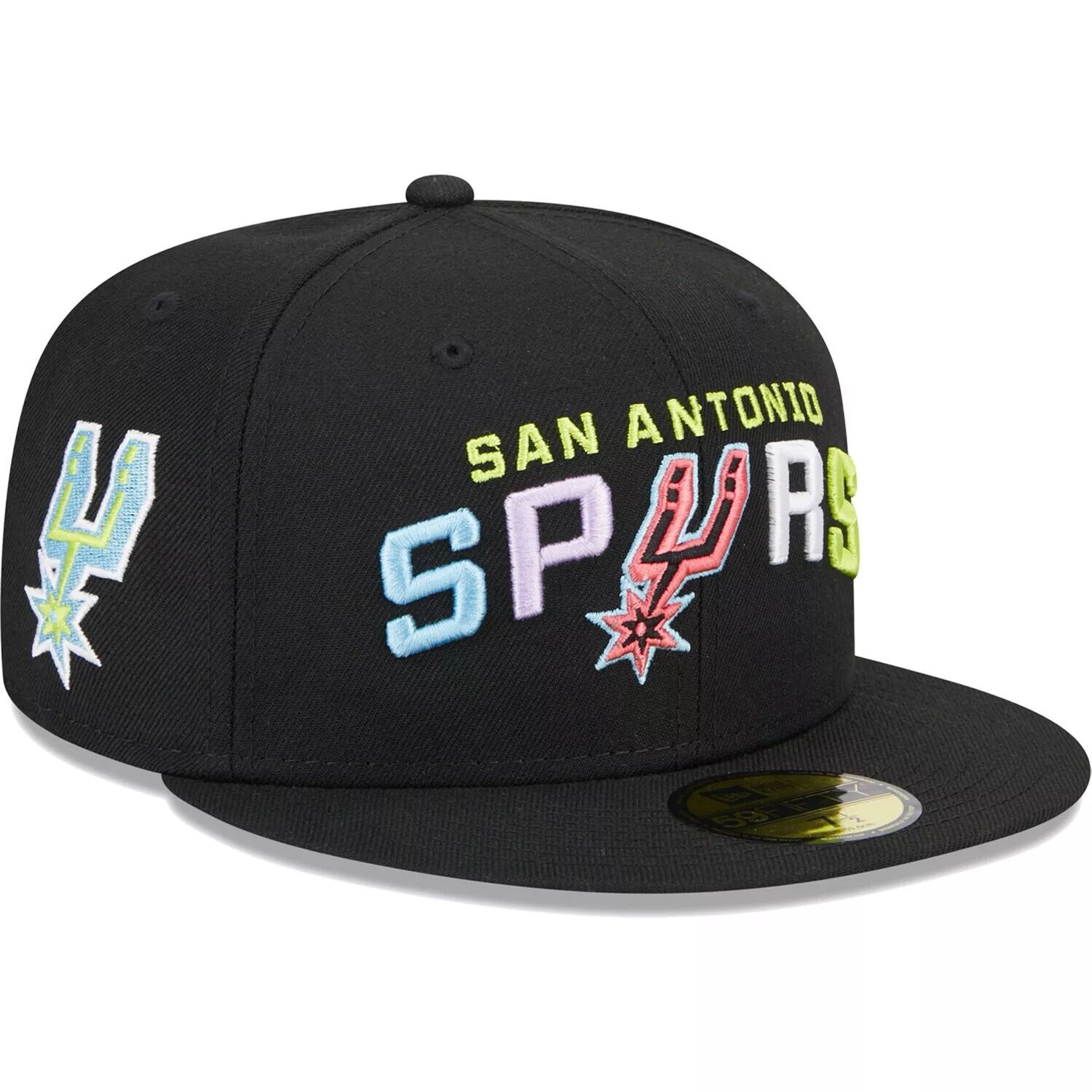 

Мужская облегающая шляпа New Era Black San Antonio Spurs Color Pack 59FIFTY