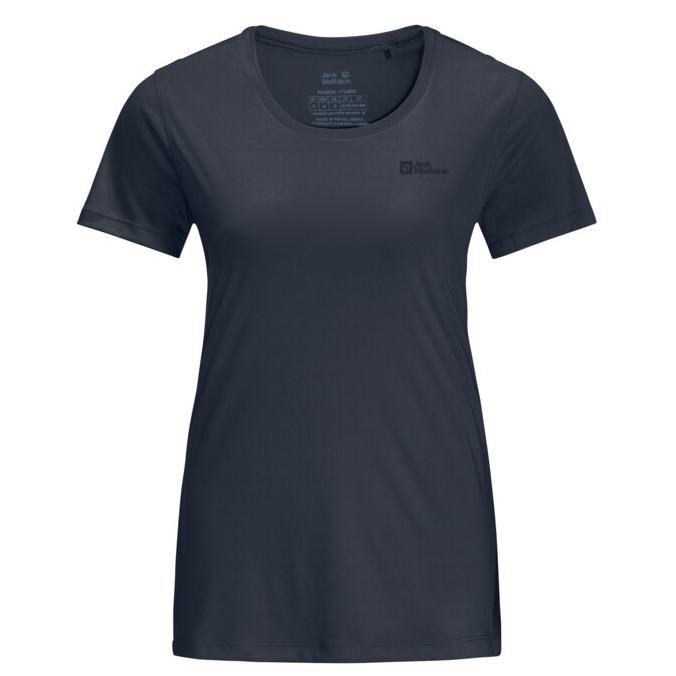 цена Функциональная рубашка Jack Wolfskin Women's Tech Tee, цвет Night Blue