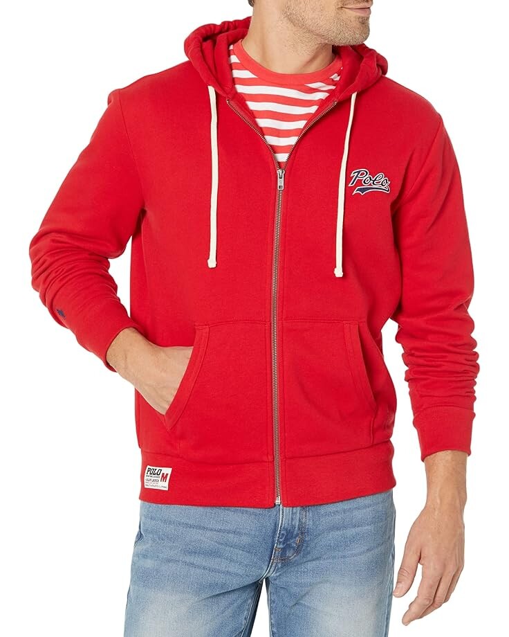 

Худи Polo Ralph Lauren Stacked-Logo Fleece Full Zip, красный
