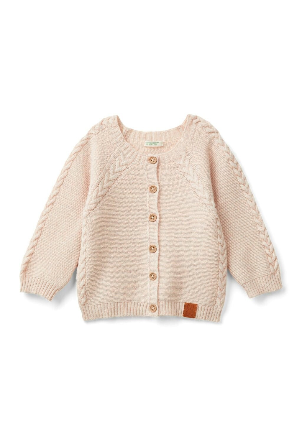 

Кардиган LINK STITCH CABLIN United Colors of Benetton, розовый