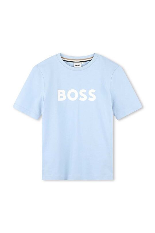 

Boss Детская хлопковая футболка, синий