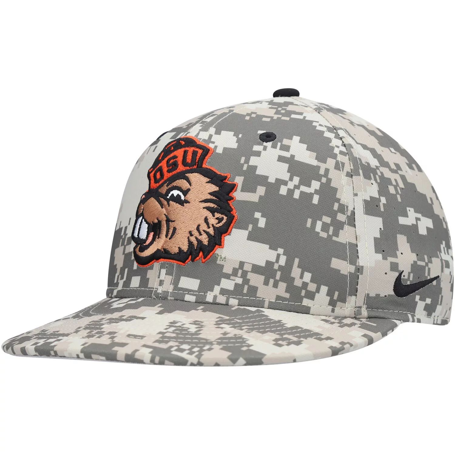 

Мужская приталенная кепка Nike Camo Oregon State Beavers Aero True Baseball Performance