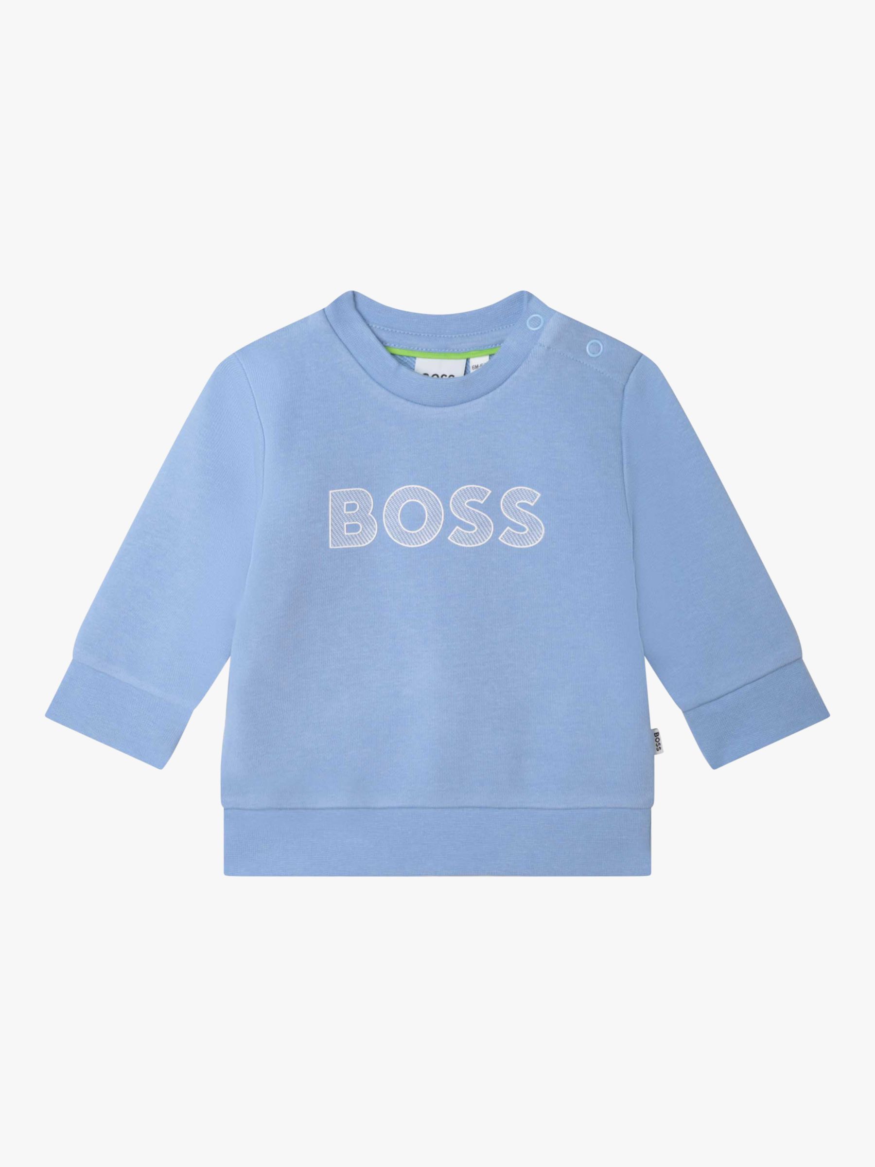 

Толстовка с логотипом HUGO BOSS Baby, бледно-голубой