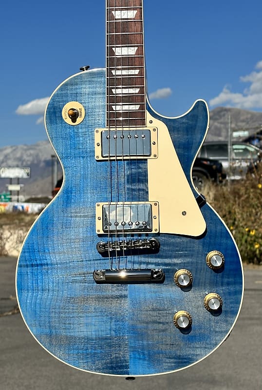 Электрогитара Gibson Les Paul Standard '60s Figured Top Ocean Blue 2023 New Unplayed Auth Dlr 9lb11oz #259