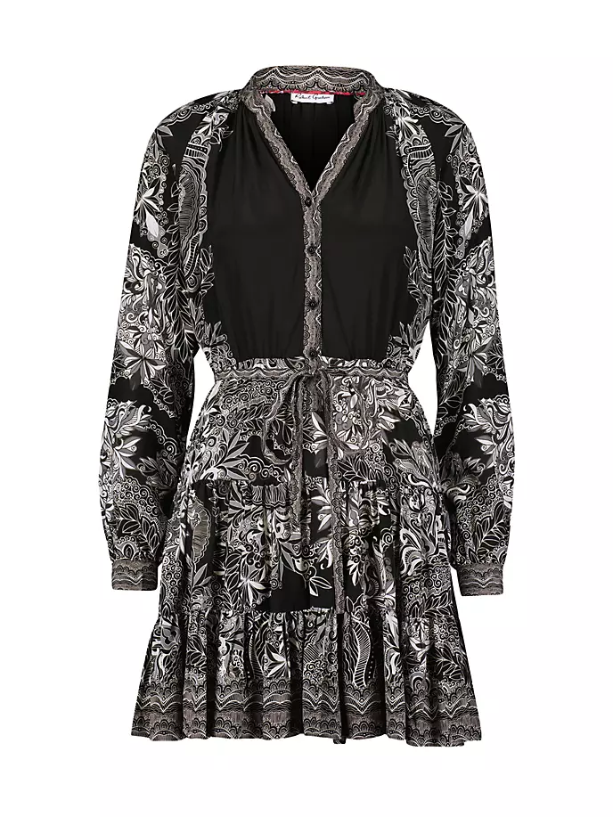Мини-платье Sydney из шелковой смеси с цветочным принтом Robert Graham, черный billington robert фотоальбом sydney