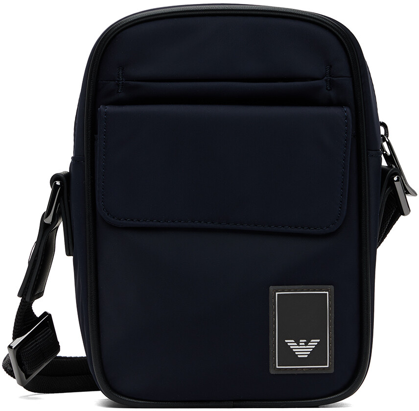 

Темно-синий клатч на молнии Emporio Armani
