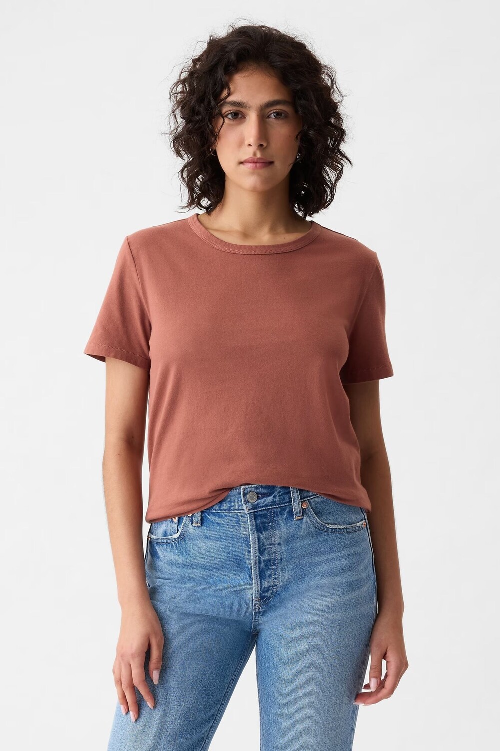 

Винтажная футболка с коротким рукавом из органического хлопка Gap, коричневый