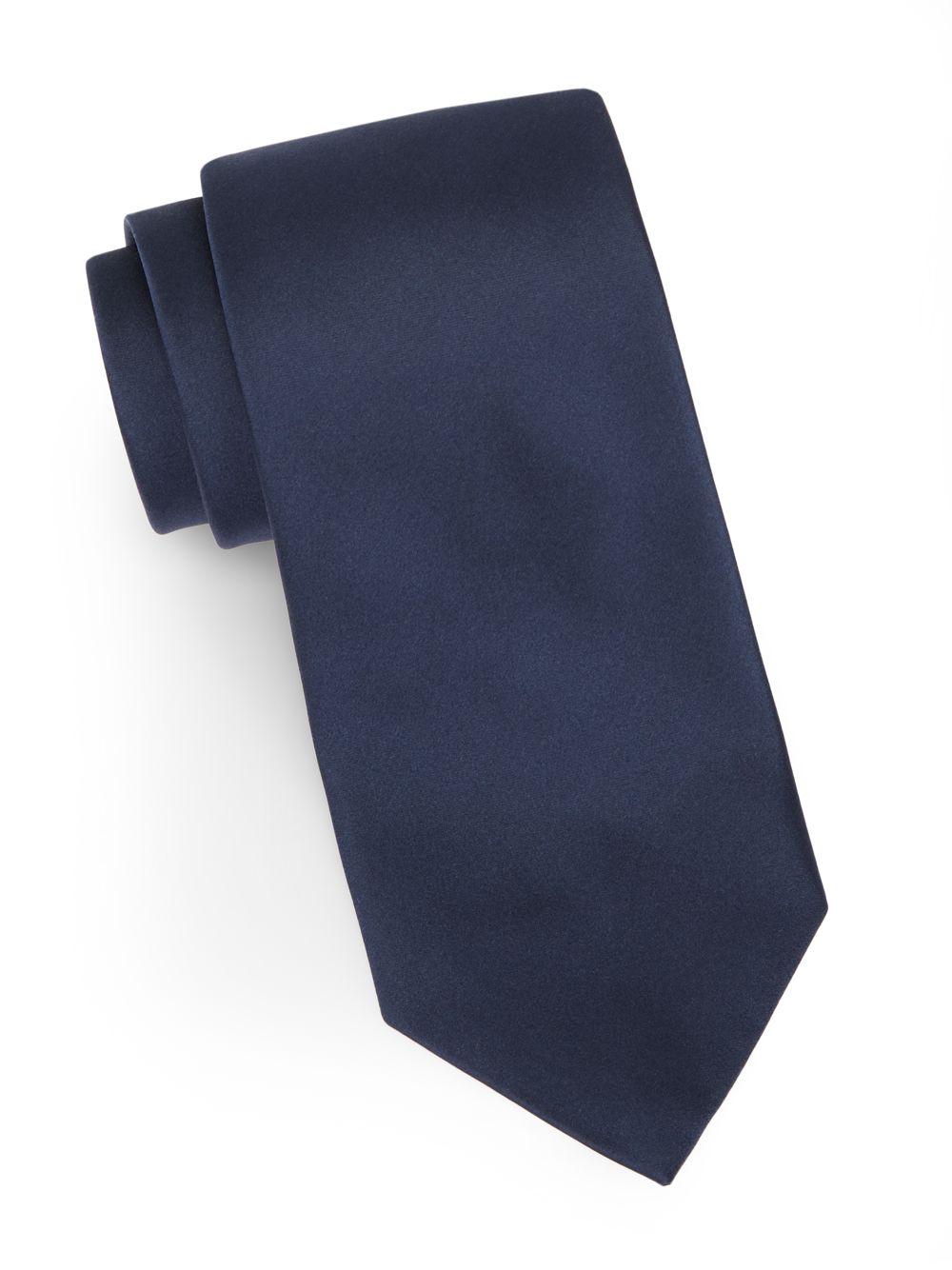 Атласный шелковый галстук Charvet, нави