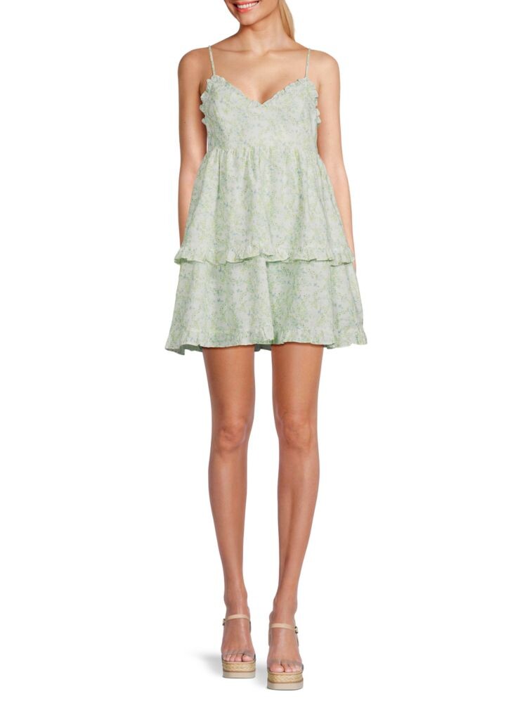 

Платье Babydoll с цветочным принтом Devin Cami Nyc, цвет Light Green