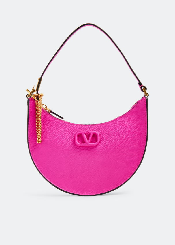 Сумка Valentino Garavani VLogo Signature Mini Hobo, розовый сумка хобо valentino голубой