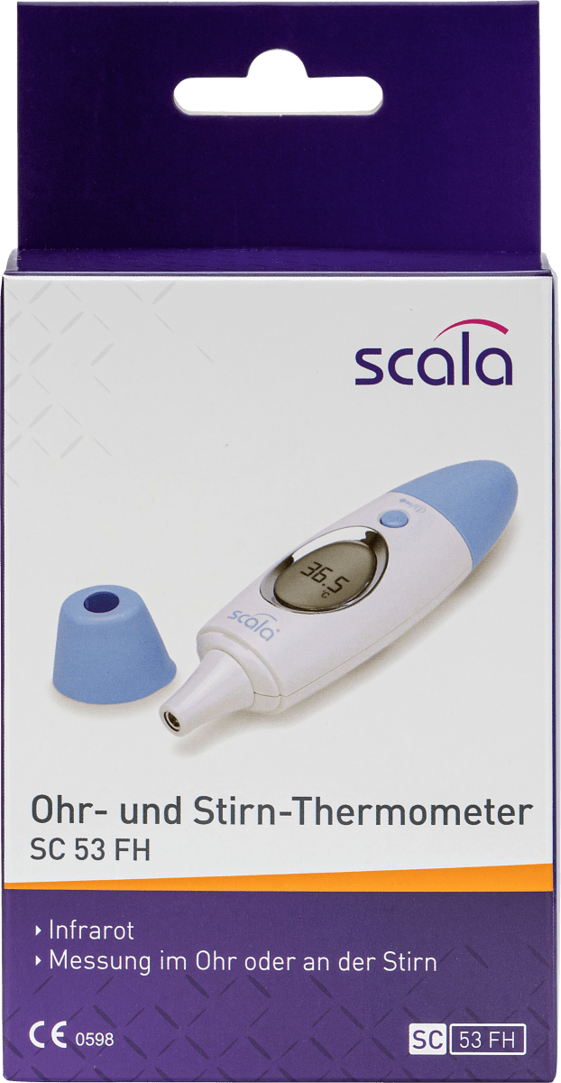 Клинический термометр SC 53 инфракрасный термометр для ушей и лба 1 шт. SCALA
