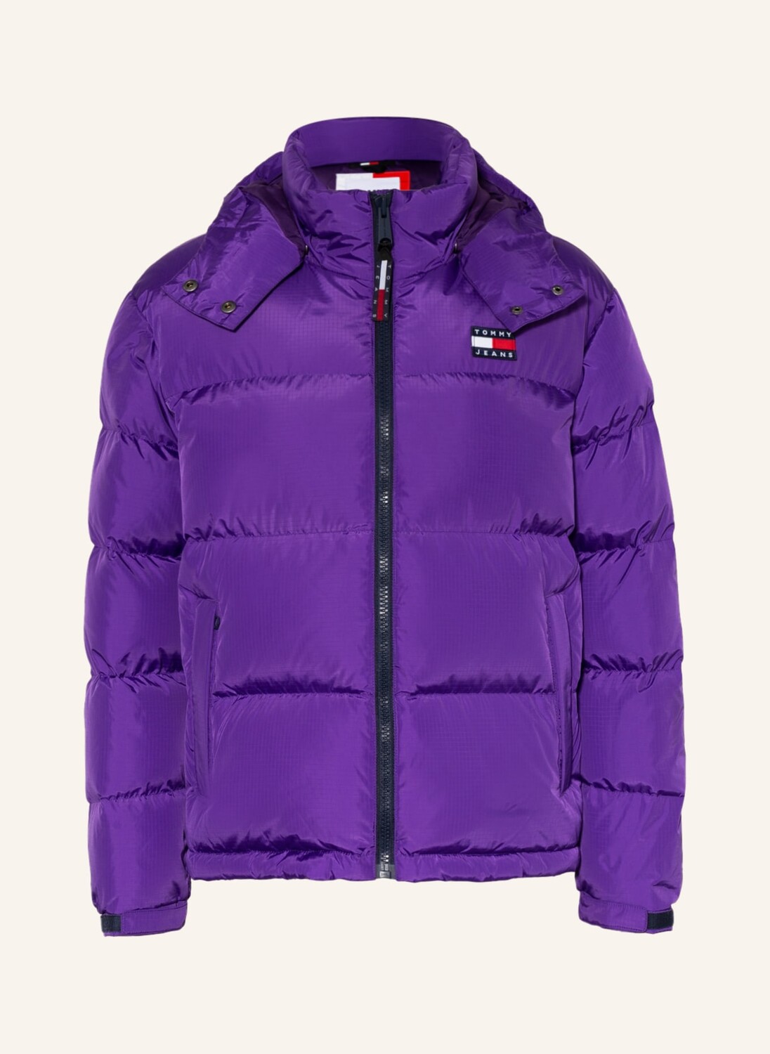 

Пуховик TOMMY JEANS mit abnehmbarer Kapuze, фиолетовый