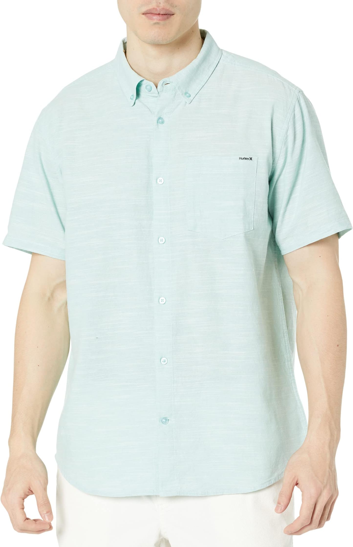 Рубашка One & Only Stretch Short Sleeve Woven Hurley, цвет Tropical Mist