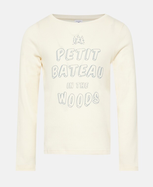 

Топ с длинными рукавами Petit Bateau, экрю