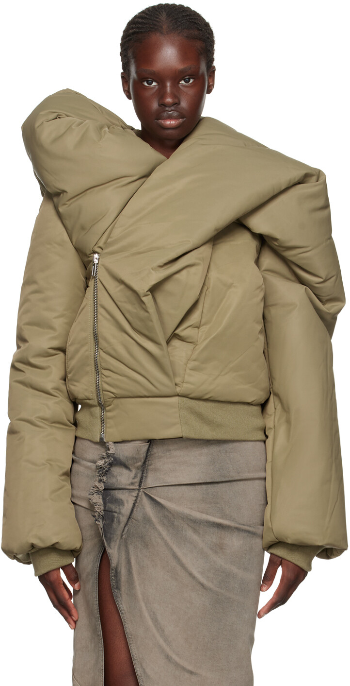 

Зеленый бомбер для кукол Rick Owens DRKSHDW