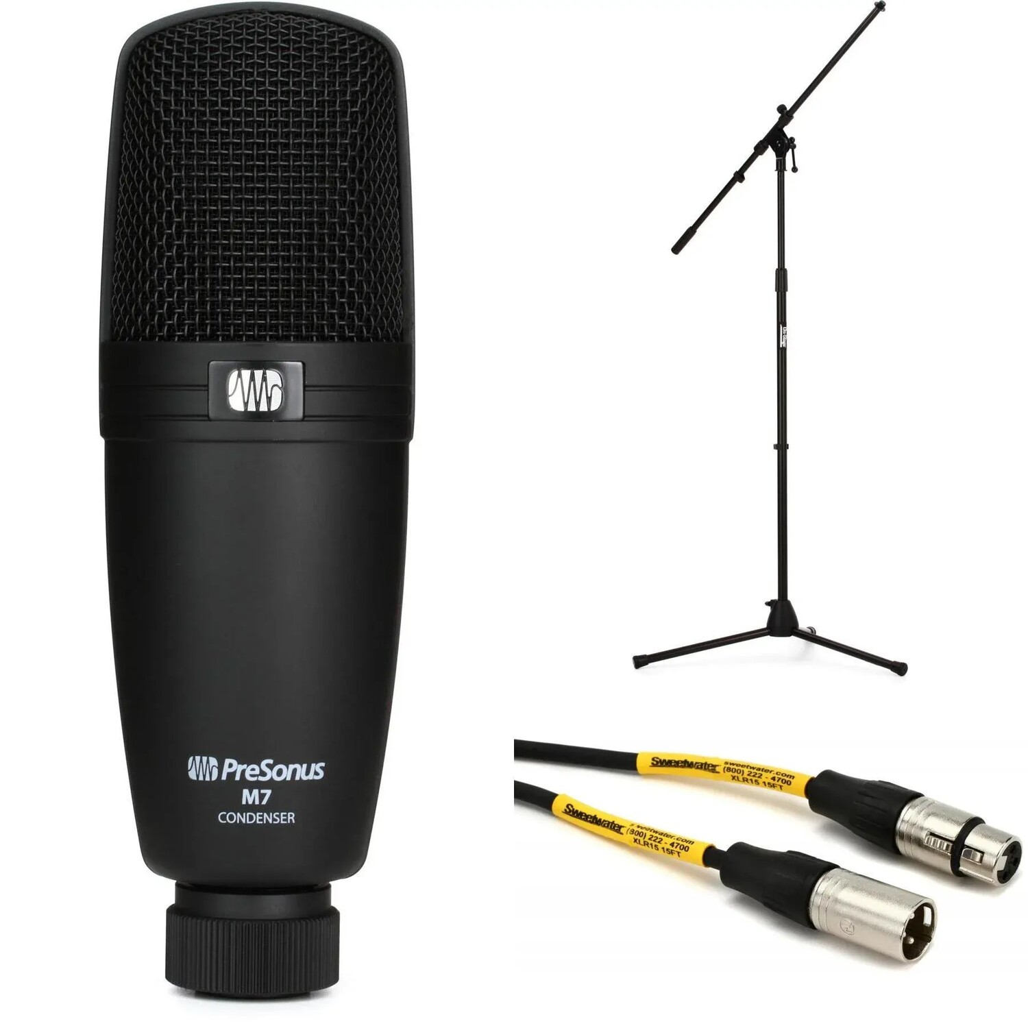

PreSonus M7 Конденсаторный микрофон с большой диафрагмой, подставкой и кабелем