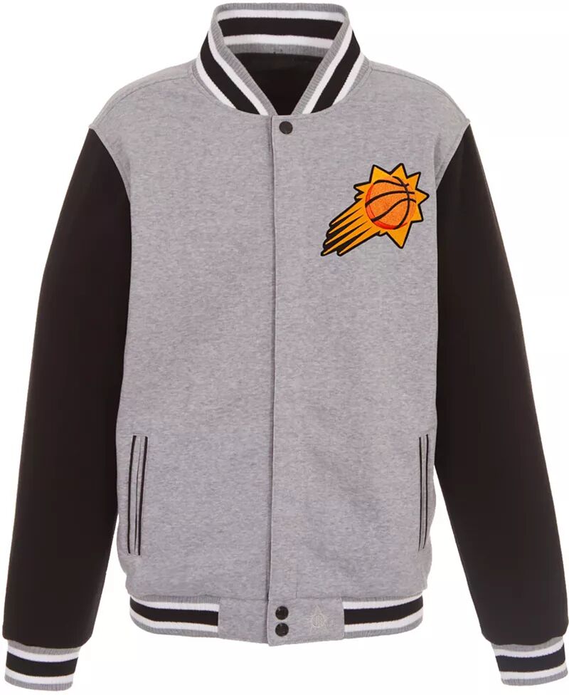 Мужская серая двусторонняя флисовая куртка Jh Design Phoenix Suns серая фото
