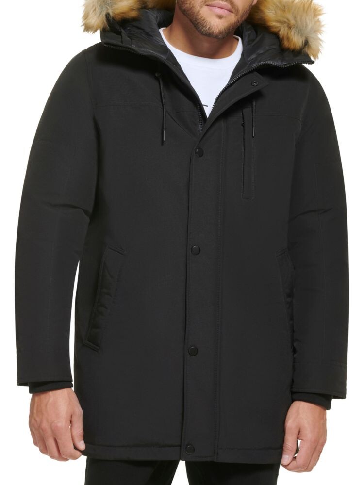 

Куртка из искусственного меха с капюшоном Arctic Faille Calvin Klein, черный