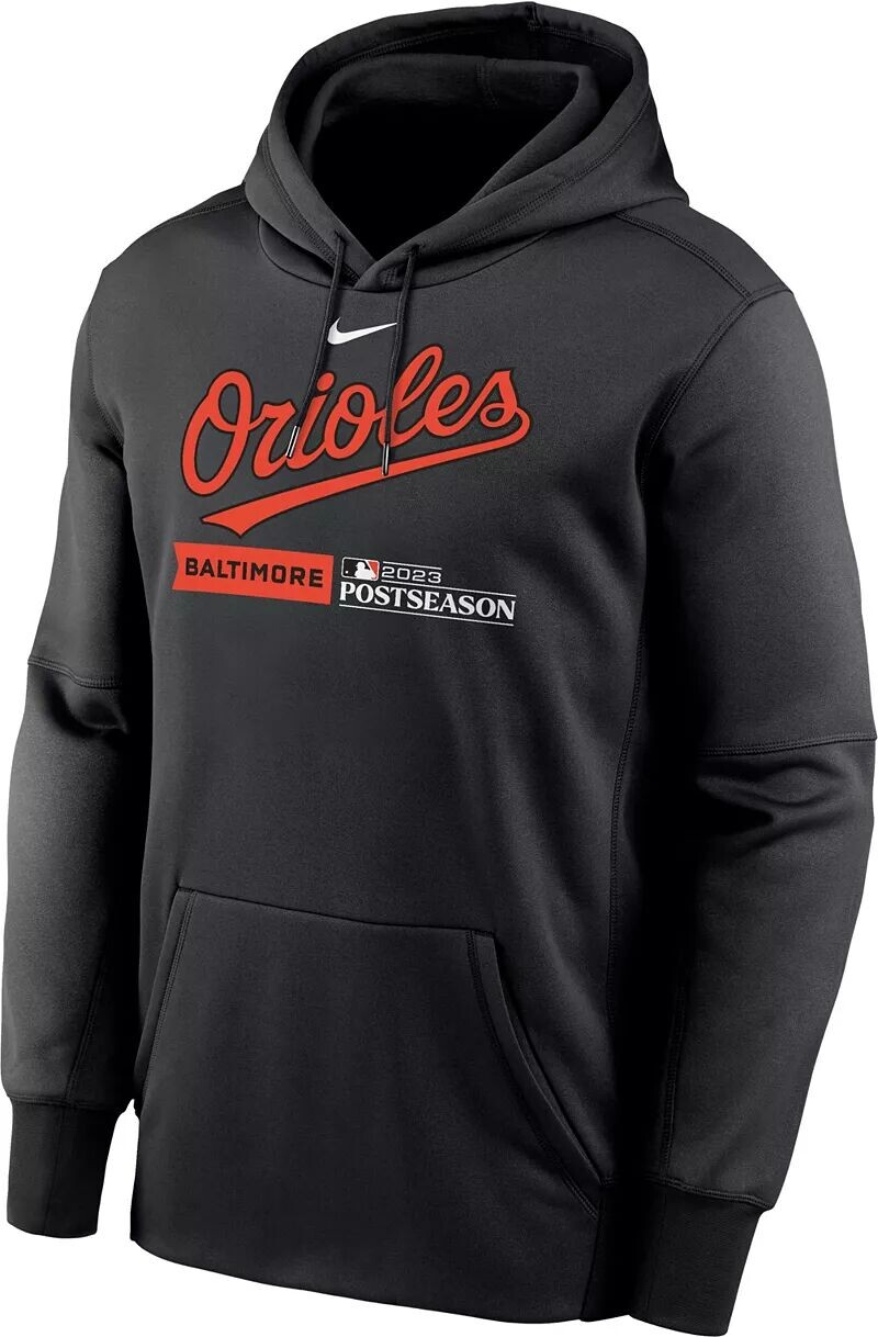 

Мужской пуловер с капюшоном Nike Post Season 2023 Baltimore Orioles Authentic Collection