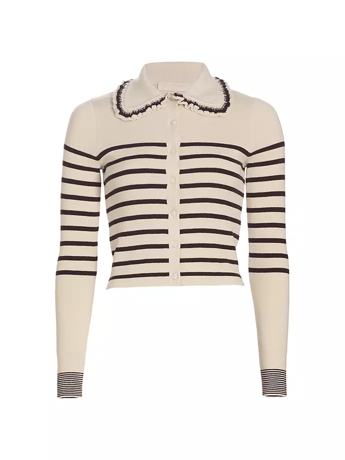 

Шерстяной полосатый кардиган Faustine Ulla Johnson, цвет espresso stripe