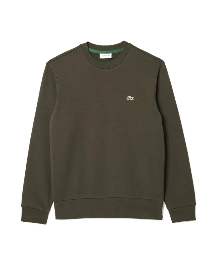 

Свитер из органического хлопка с круглым вырезом Lacoste, зеленый