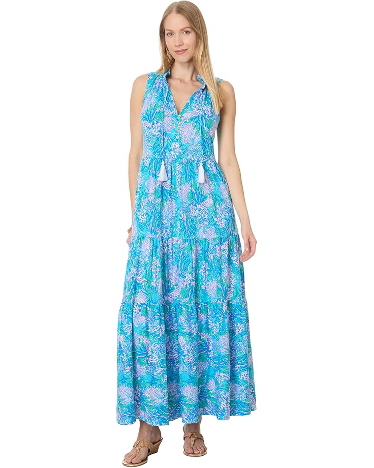 

Платье Lilly Pulitzer Malone Maxi Dress, цвет Las Olas Aqua Strong Current Sea