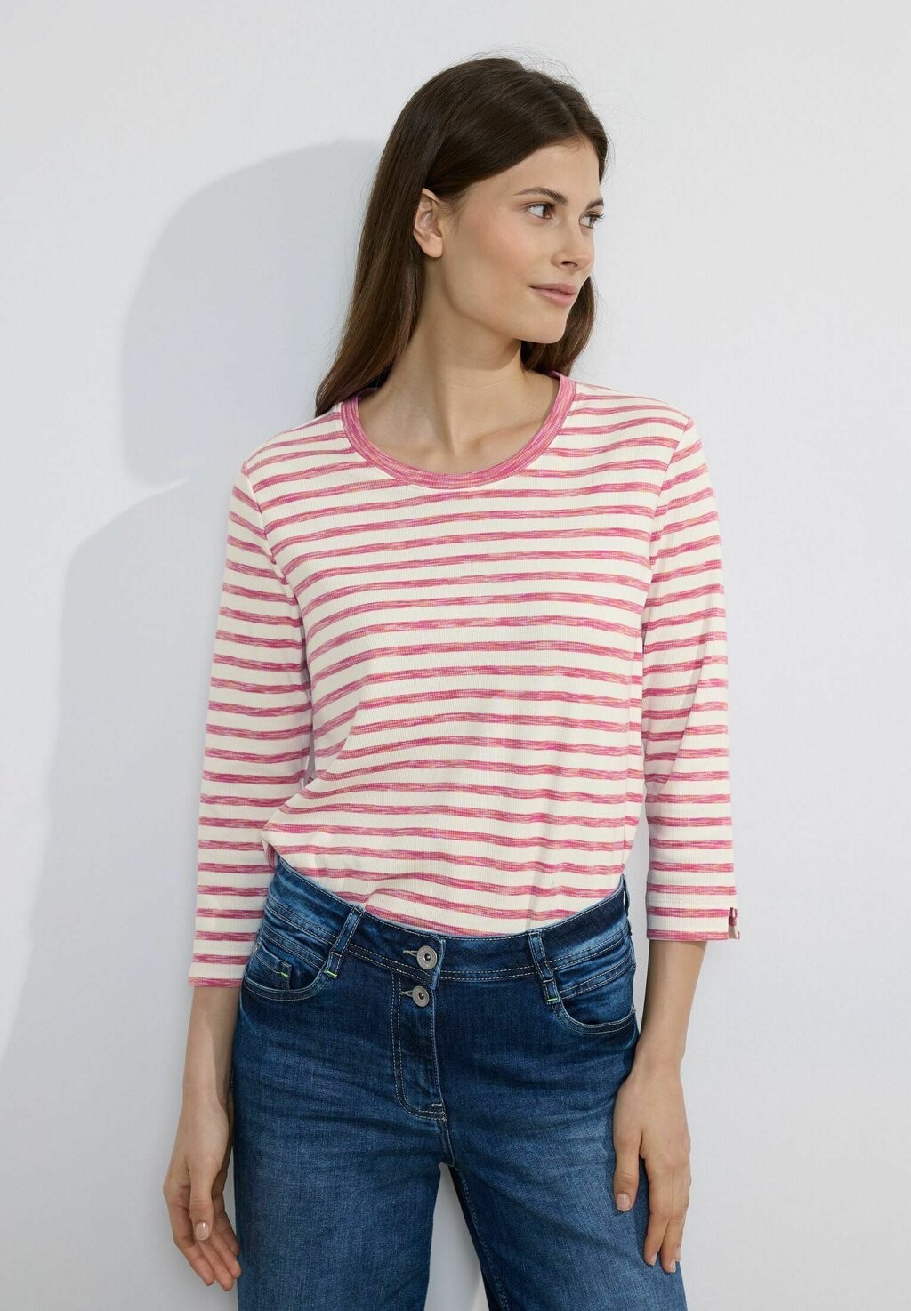 

Рубашка с длинным рукавом MELANGE STREIFEN Cecil, цвет pink
