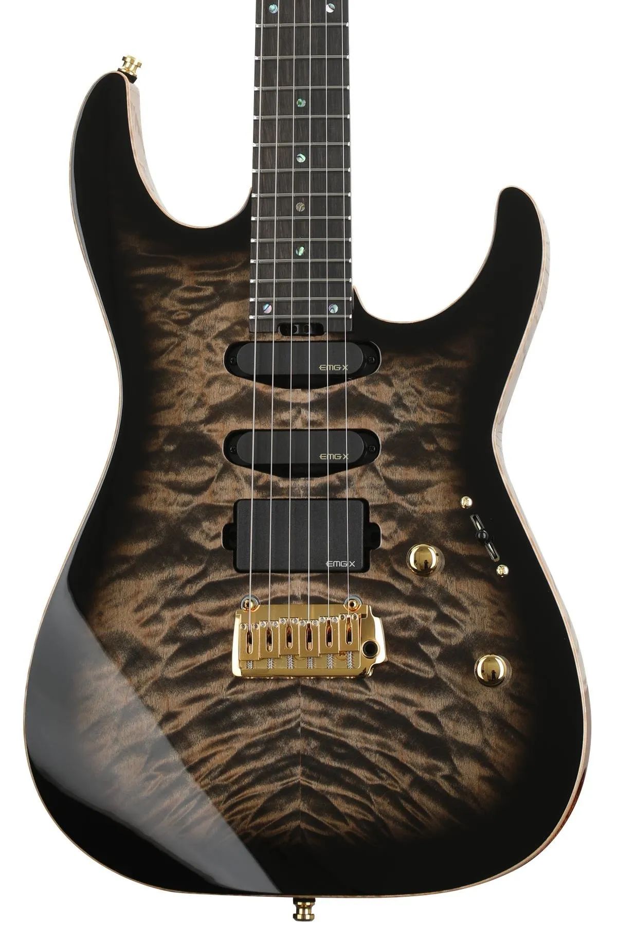 

ESP USA M-III GT Стеганый клен — See Thru Black Sunburst