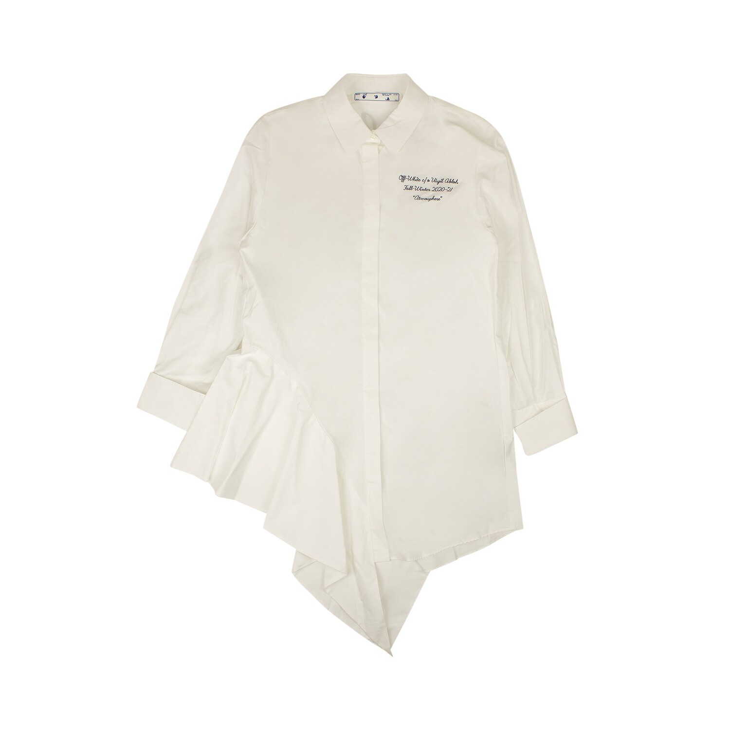 

Асимметричное платье с логотипом Off-White, цвет Белый/Черный
