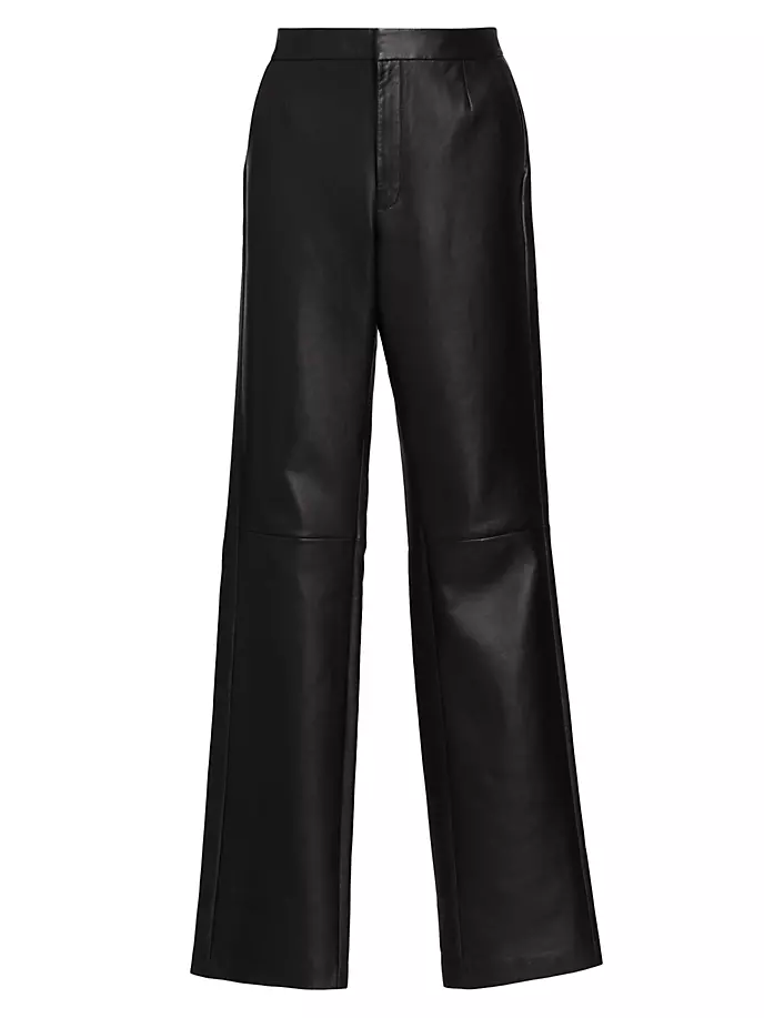 

Прямые кожаные брюки Evin Lamarque, черный