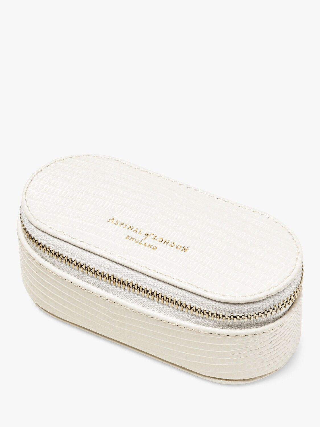 

Сумка Aspinal of London из кожи ящерицы Tidy All, белая
