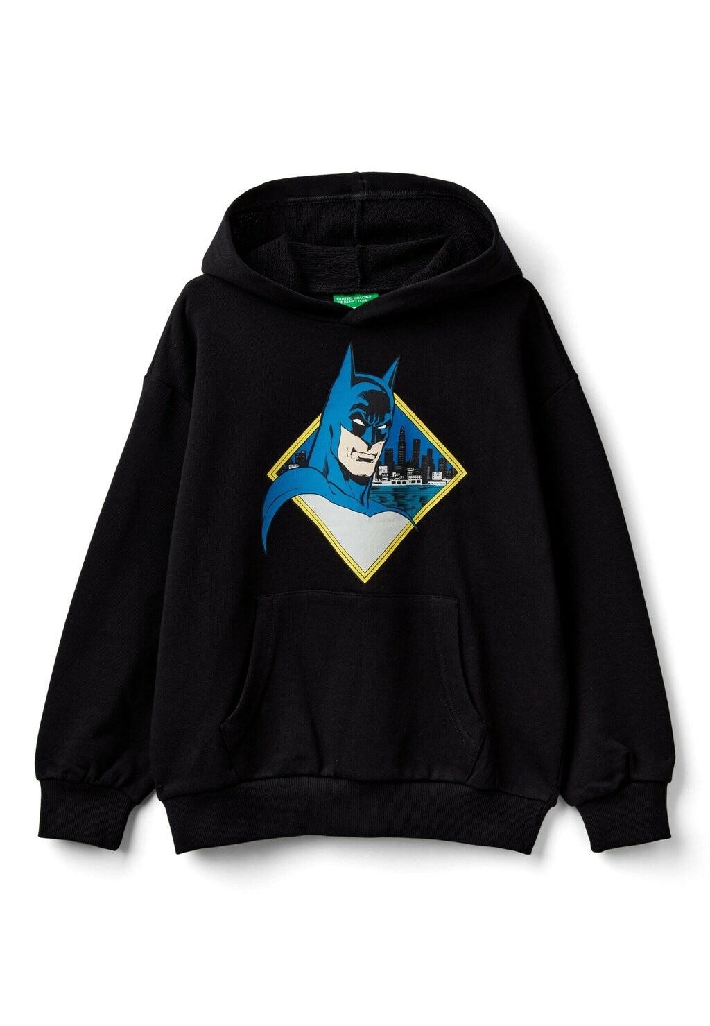 

Толстовка С КАРМАНОМ AND PUCK С ПРИНТОМ ЛИЦЕНЗИИ Спереди И ВЫШИВКОЙ НА СПИНЕ United Colors of Benetton, черный